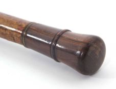 Mid 19th Century horse measuring stick in a bamboo shaft, screw on top with pull out satin wood