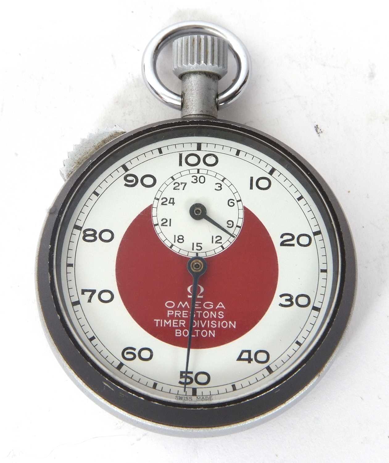 An Omega stopwatch, it has a manually crown wound movement and an approximate case size of 50mm