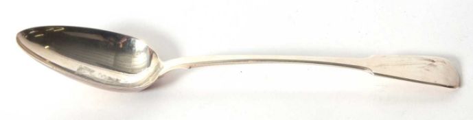 A George III silver fiddle pattern basting spoon, London 1819, makers mark Solomon Royes & John East