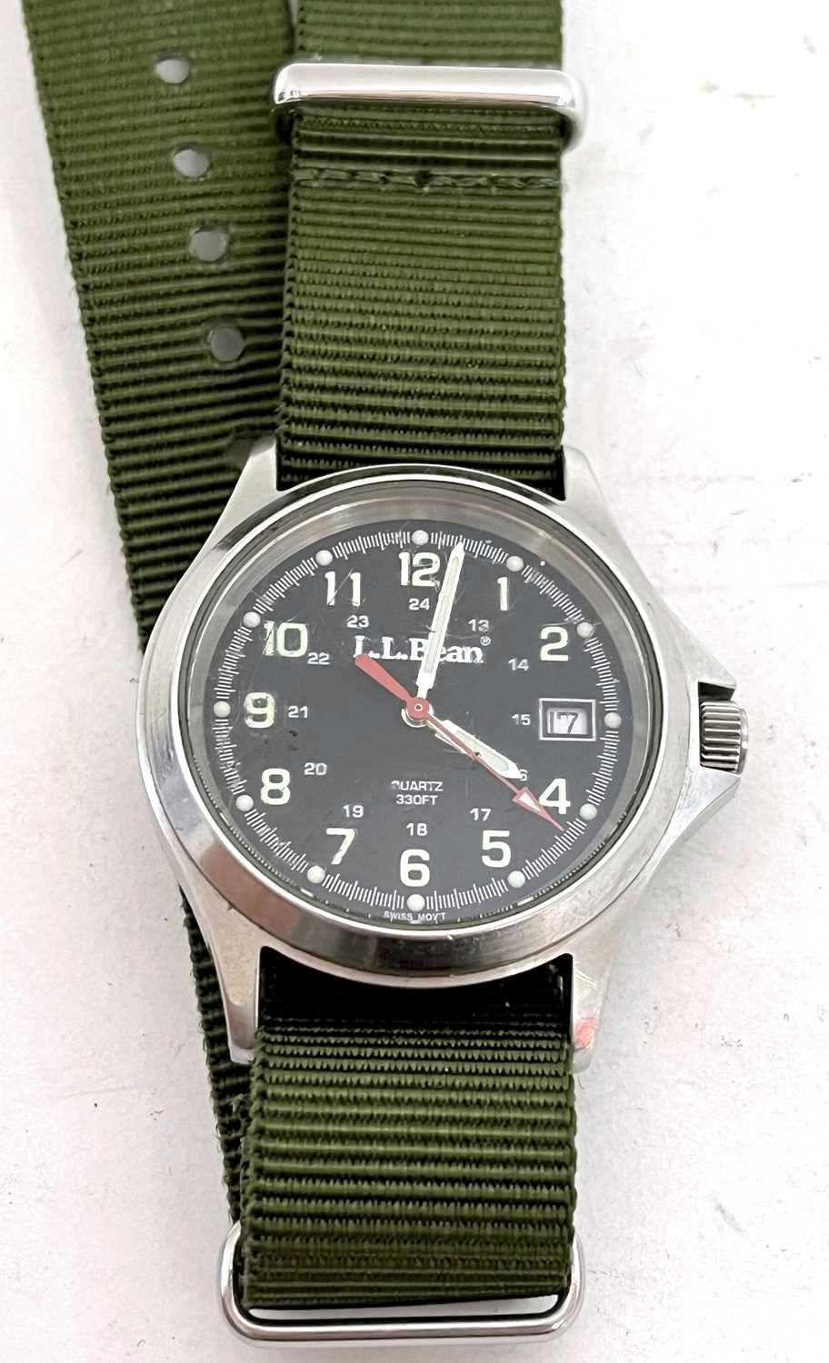 A L L Bean military style gents Quartz wristwatch, the watch has a stainless steel case and Quartz - Image 3 of 4
