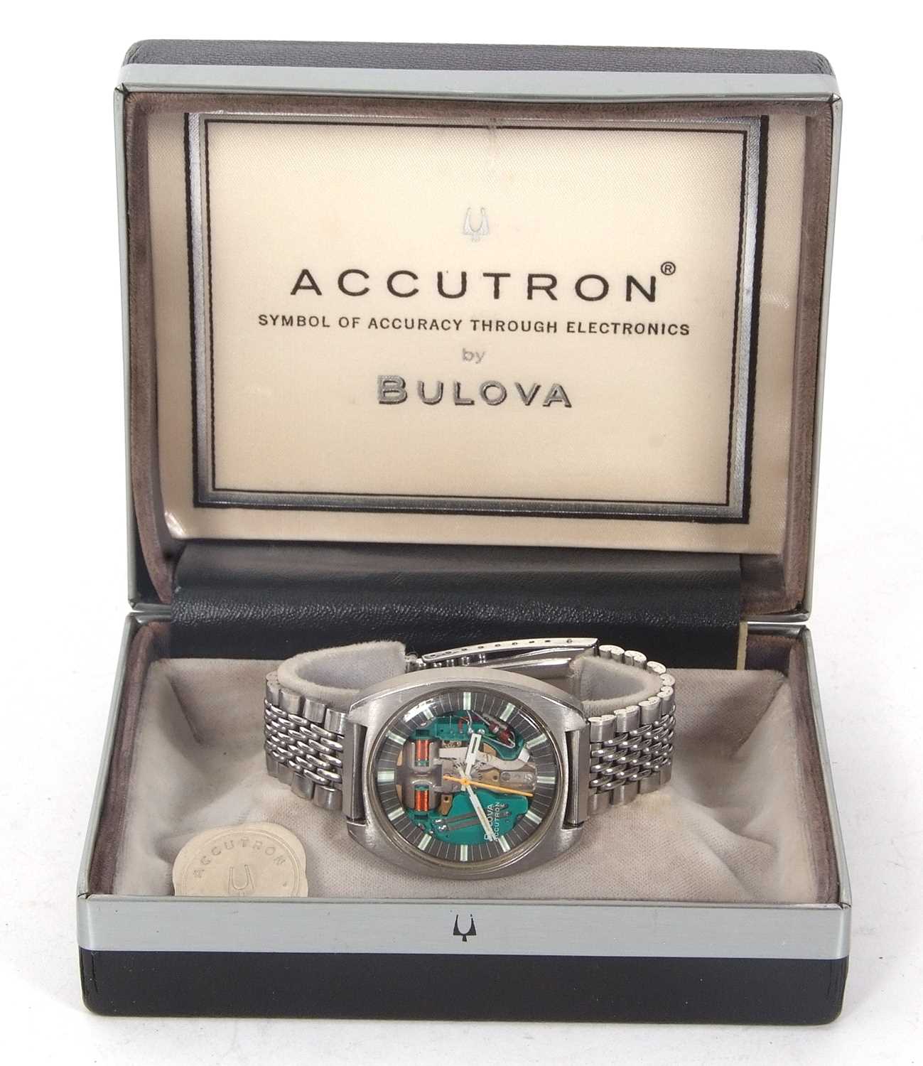 Belova Accutron Space View wristwatch, the watch has a quartz movement, present with the watch is - Image 3 of 8