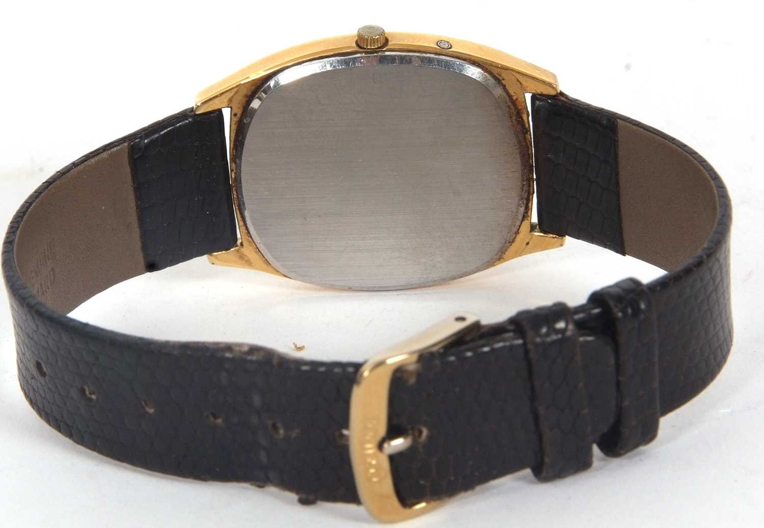 An Omega Deville quartz wristwatch, the watch has a white dial with contrasting black Roman - Image 3 of 3