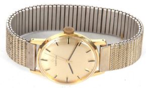 A Certina gents wristwatch, the watch has a manually crown wound movement with gold coloured dial