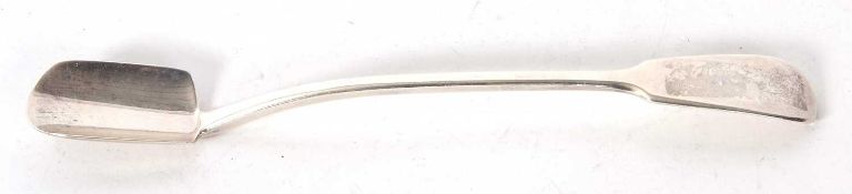 A George IV silver fiddle pattern cheese scoop, makers mark for William Chawner II, London 1830,
