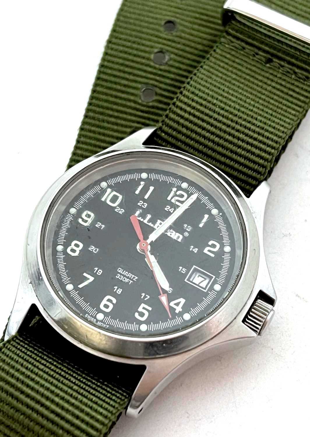 A L L Bean military style gents Quartz wristwatch, the watch has a stainless steel case and Quartz - Image 2 of 4