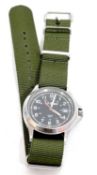 A L L Bean military style gents Quartz wristwatch, the watch has a stainless steel case and Quartz