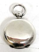 An Edwardian silver sovereign case of typical plain polished form, spring catch opening and
