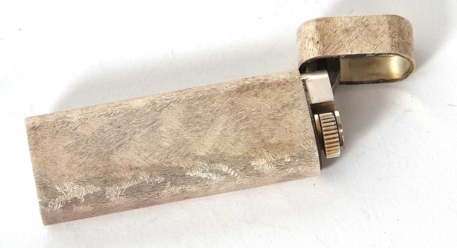 Cased Cartier silver plated lighter, stamped Cartier Paris 34335, Swiss made, 7cm long - Image 4 of 6