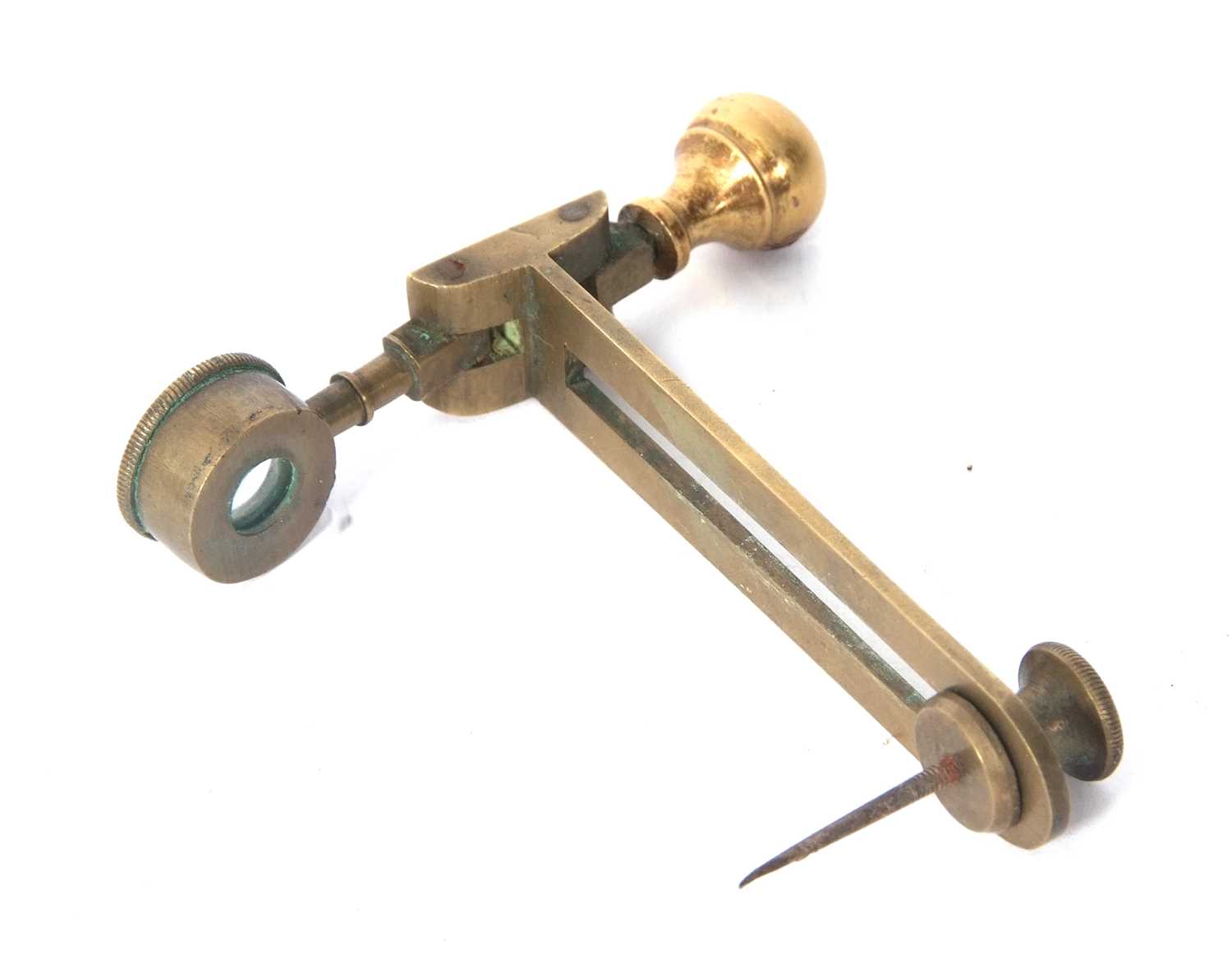 An early 19th Century folding pocket flea glass/botanical microscope, 8cm long - Image 3 of 4