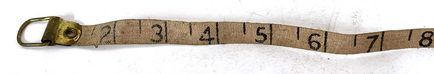 A rare early vintage lawn tennis measure in original case with Jappened court dimensions, printed - Image 5 of 10