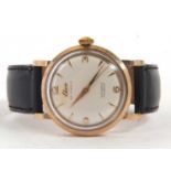 A 9ct gold Elco gent's wristwatch, the watch is stamped in the back of the case back 375, it has