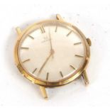 A gent's Omega wristwatch, the watch has a manually crown wound movement, an Omega stamped crown, it