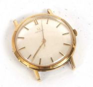 A gent's Omega wristwatch, the watch has a manually crown wound movement, an Omega stamped crown, it
