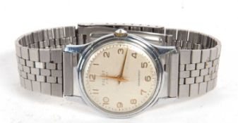 A Poljot gent's wristwatch, the watch has a manually crown wound 21 jewel movement, stainless