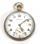 A Helvita pocket watch, it has a manually wound movement, the case back is engraved "GSTPP73475"
