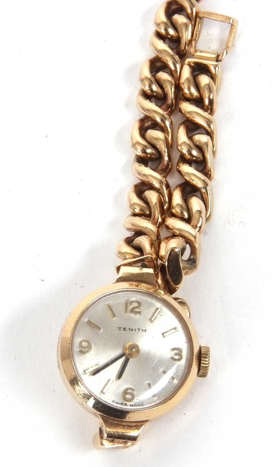 A 9ct gold Zenith lady's wristwatch, the watch is stamped 375 on the side of the case and the - Image 2 of 2