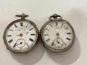 Two pocket watches, silver cased example marked for T Kelsey High Barnett, Chester hallmarked silver
