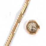 An 18ct gold lady's Rolex, the watch is stamped RWC along with .75 and 18 in the case back, it has a