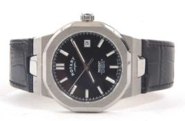 A Rotary Regent gent's stainless steel wristwatch, the watch features and automatic movement with