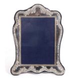 Elizabeth II silver photograph frame of rectangular form with gadrooned rim and highlighted with