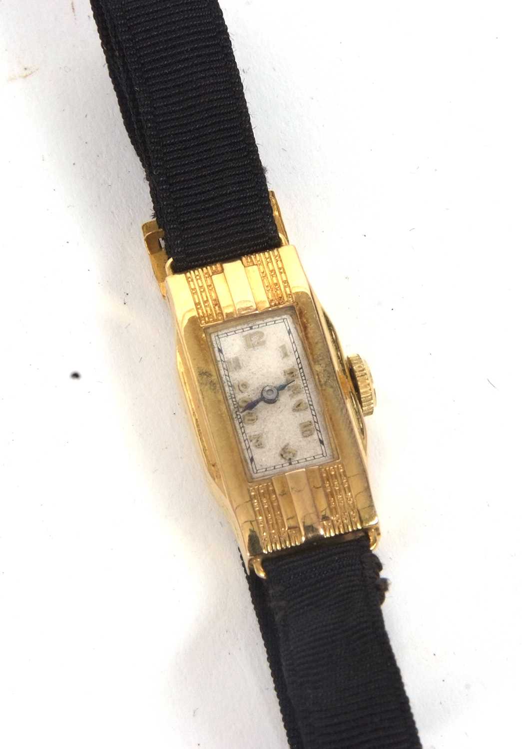 A 9ct gold cased lady's wristwatch, the watch is stamped in the case back .375, it has a fifteen - Image 2 of 4