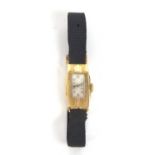 A 9ct gold cased lady's wristwatch, the watch is stamped in the case back .375, it has a fifteen