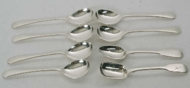 Mixed Lot: Six Old English pattern soup spoons, Sheffield 1928/30, makers mark Thomas Bradbury &