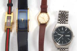 Mixed lot of watches to include Seiko and Gucci (all a/f)