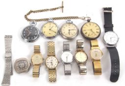 Mixed Lot: Various wristwatches and pocket watches