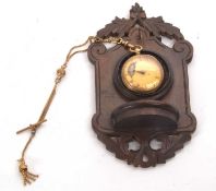 An 18ct gold pocket watch with chain, the pocket watch is stamped inside the case back 18, it has