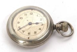 A Waterbury Watch Company USA pocket watch, it has a manually crown wound movement, silver