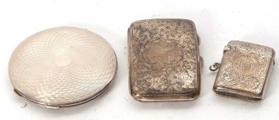 Three Silver - compact, vest and card case