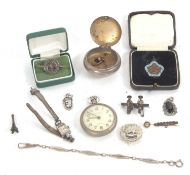 Mixed Lot: A lady's wristwatch and a Roxedo pocket watch