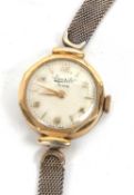 An Everite 7 lady's wristwatch, the watch has a manually crown wound movement, a white dial with