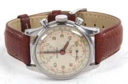 A gents vintage Rodana chronograph wristwatch, the watch has a manually crown wound movement, a