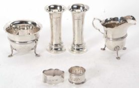 Mixed Lot: George V matching cream jug and sugar bowl, London 1910, makers mark for Lambert & Co,