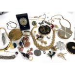 Mixed lot: to include a Trifari necklace and matching earrings, boxed, a lady's Pulsar wristwatch, a