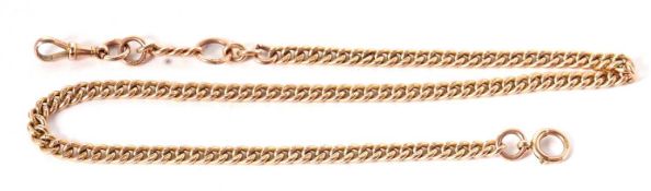 A 9ct curblink chain, the chain with each link stamped '9.375', with jump rings and lobster clasp