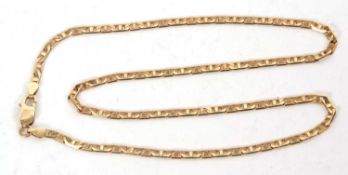 A 9ct fancy link chain, stamped 375 to each end, with lobster claw clasp stamped 375, 48cm long,