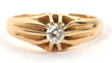 An 18ct single stone diamond ring, the round brilliant cut diamond ring, estimated approx. 0.