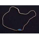 An opal and seed 'pearl' choker, the slightly graduated 'pearls', between approx. 1.6 - 4mm
