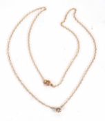 A diamond pendant necklace, the single stone round brilliant cut diamond, estimated approx. 0.23cts,