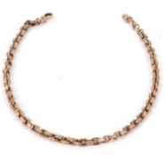 An adapted fancy link necklace, the fancy link necklace, probably adapted from a watch chain, jump