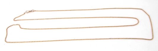A 9c rope twist chain, the long rope twist chain with tag stamped 9c to one end, double end