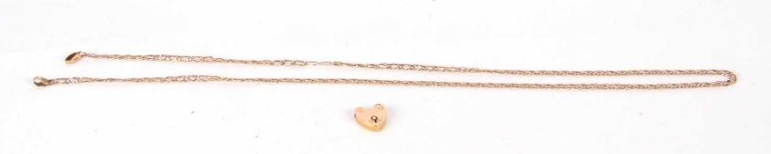 A small quantity of gold jewellery to include a gold necklace stamped 375 to both ends, also stamped