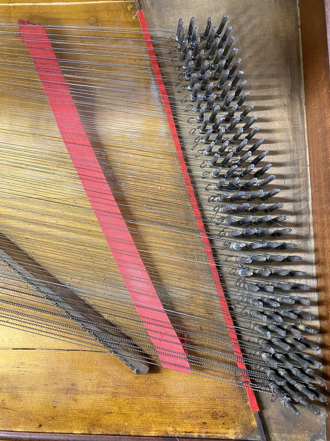 John Broadwood & Sons Makers, Great Putney Street, London, a 19th Century spinet or square piano set - Image 5 of 7