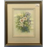 Andrew Osborne (British), botanical study, watercolour, signed, 7.5x10ins, framed and glazed