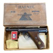 A boxed Haenel Model 28 break barrel .177 cal air pistol.