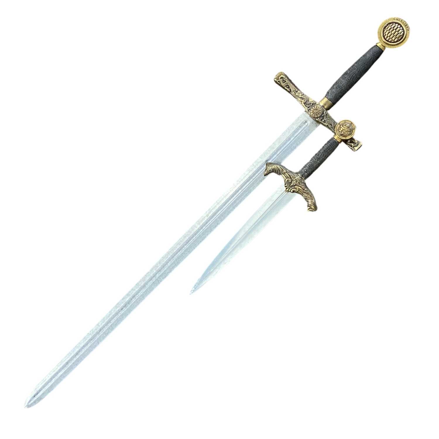 A replica of King Arthur's sword Excaliber together with a matching dagger, both in leather - Image 3 of 3