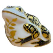 Royal Crown Derby paperweight of a Aura Frog with original box